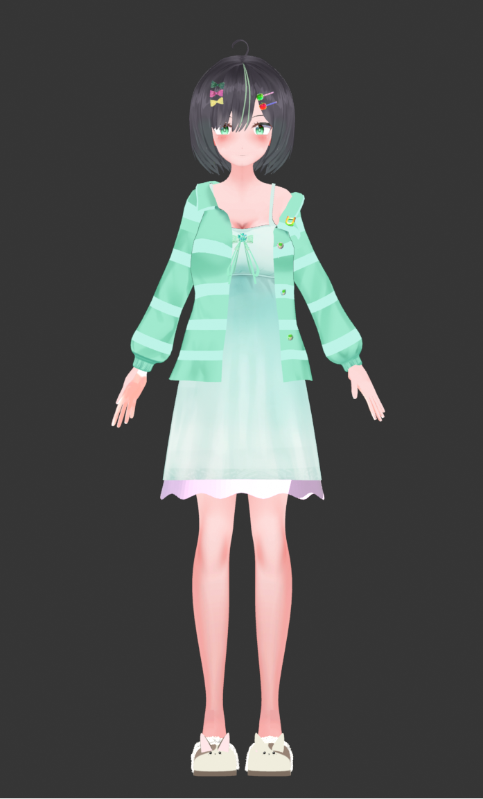 ミントカーディガン 3Dモデル
