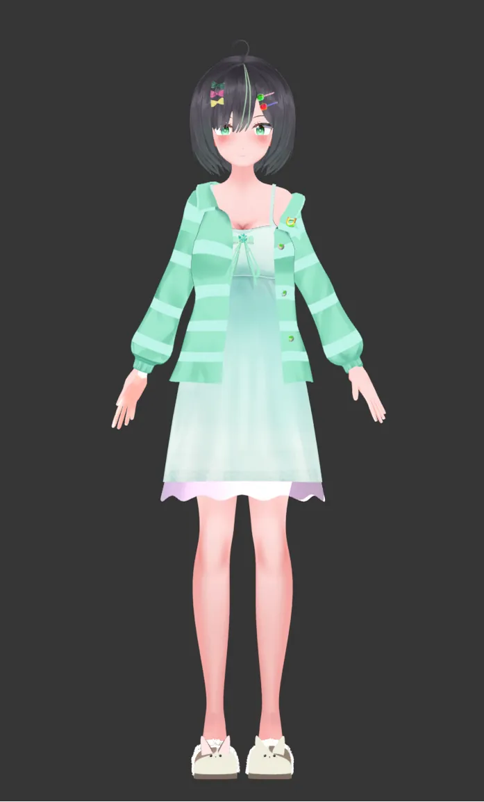 ミントカーディガン 3Dモデル